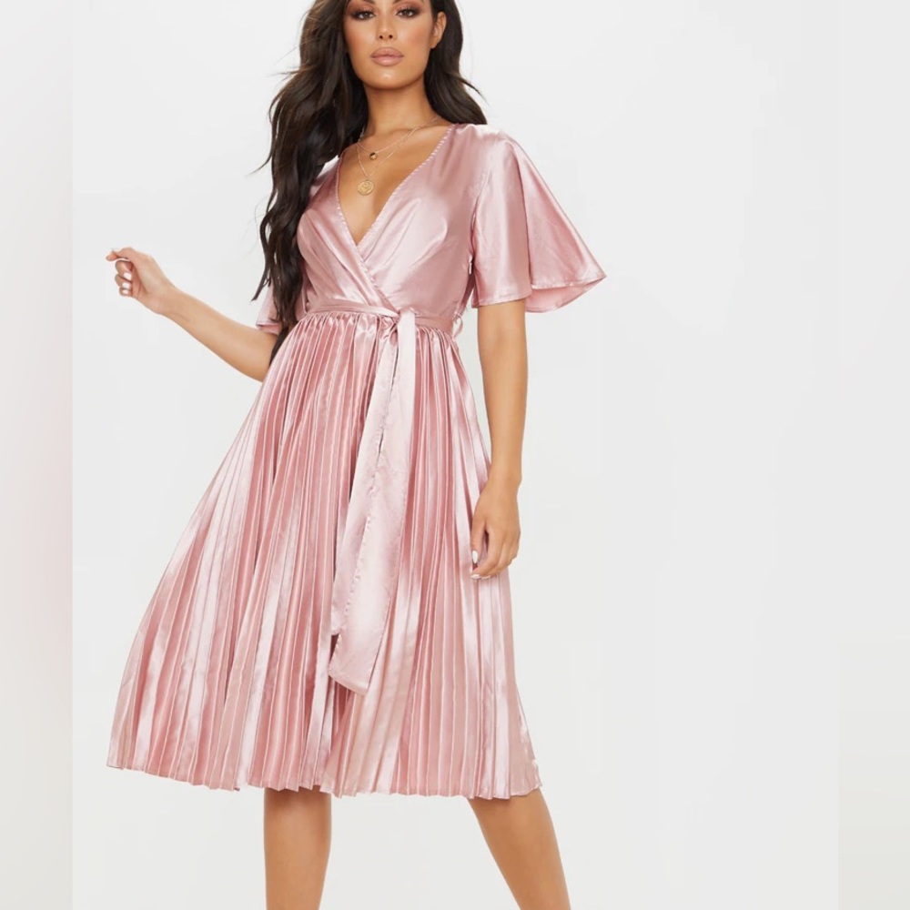 PLT Pleated Midi Dress